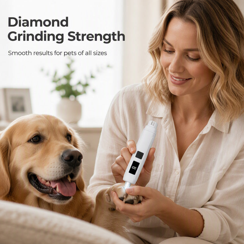 🐾 Electric Pet Nail Grinder with LED Power Display – Quiet, Easy & Precise Nail Care